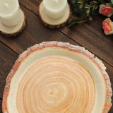 Natural Wood Slice Print Disposable Party Plates Natural Wood Slice Print Disposable Party Plates