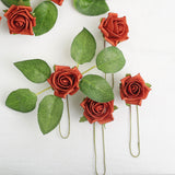 Add a Touch of Elegance with 24 Terracotta (Rust) Artificial Foam Roses